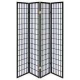 Roberto 4-panel Folding Screen Black and White