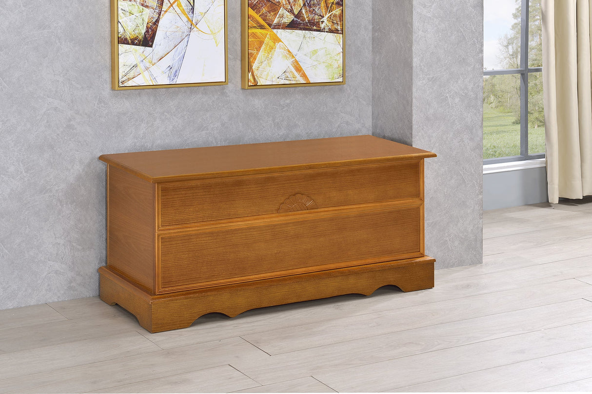 Paula Rectangular Cedar Chest Honey