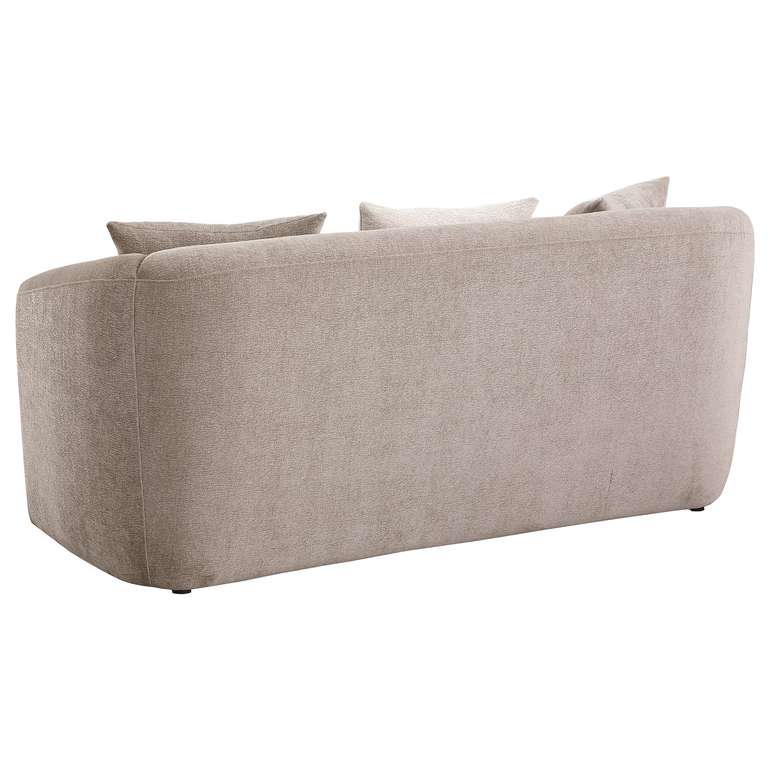 Townsend Chenille Upholstered Rolled Arm Loveseat Latte