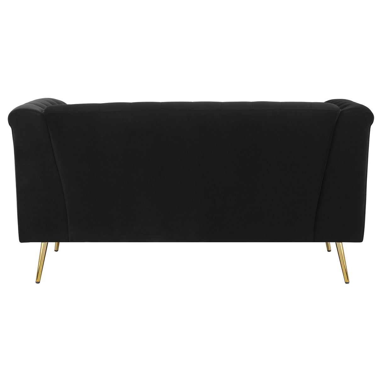 Holly Tuxedo Arm Tufted Back Loveseat Black