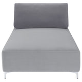 Giovanni Upholstered Accent Chaise with Removable Pillow Grey