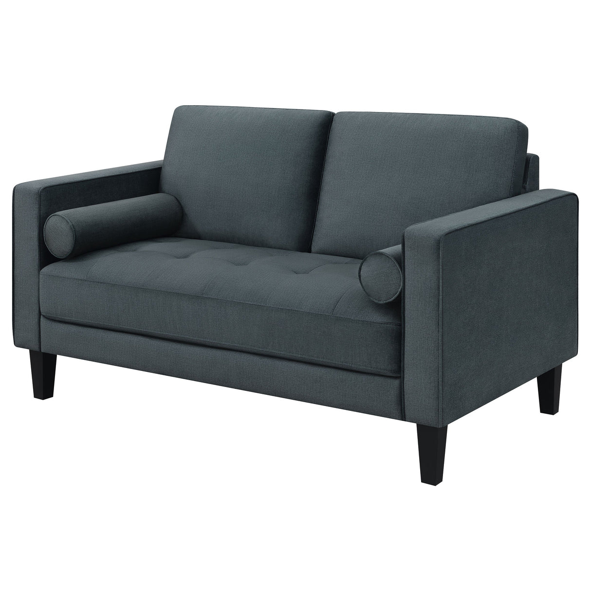 Gulfdale Cushion Back Upholstered Loveseat Dark Teal