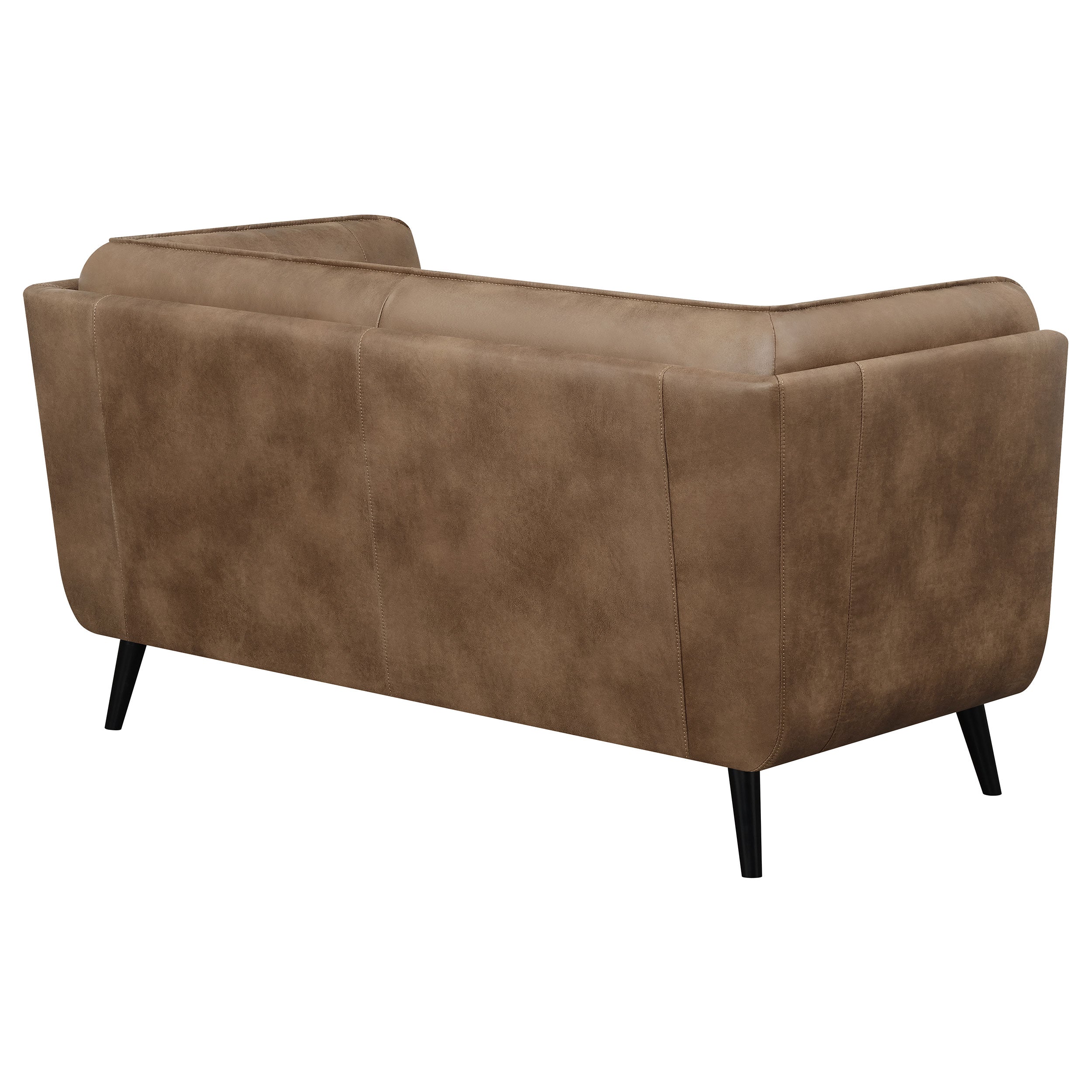 Thatcher Upholstered Button Tufted Loveseat Brown