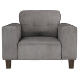 Deerhurst Upholstered Track Arm Tufted Accent Chair Charcoal