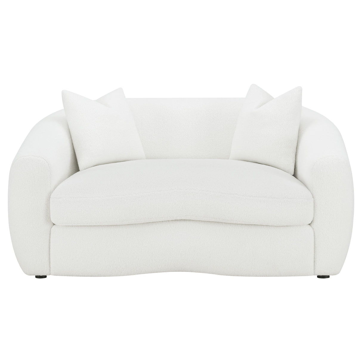 Isabella Upholstered Tight Back Loveseat White