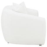 Isabella Upholstered Tight Back Loveseat White