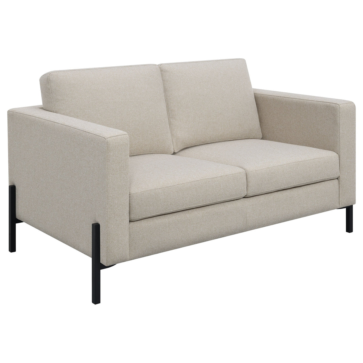 Tilly Upholstered Track Arms Loveseat Oatmeal