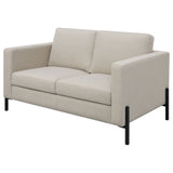 Tilly Upholstered Track Arms Loveseat Oatmeal