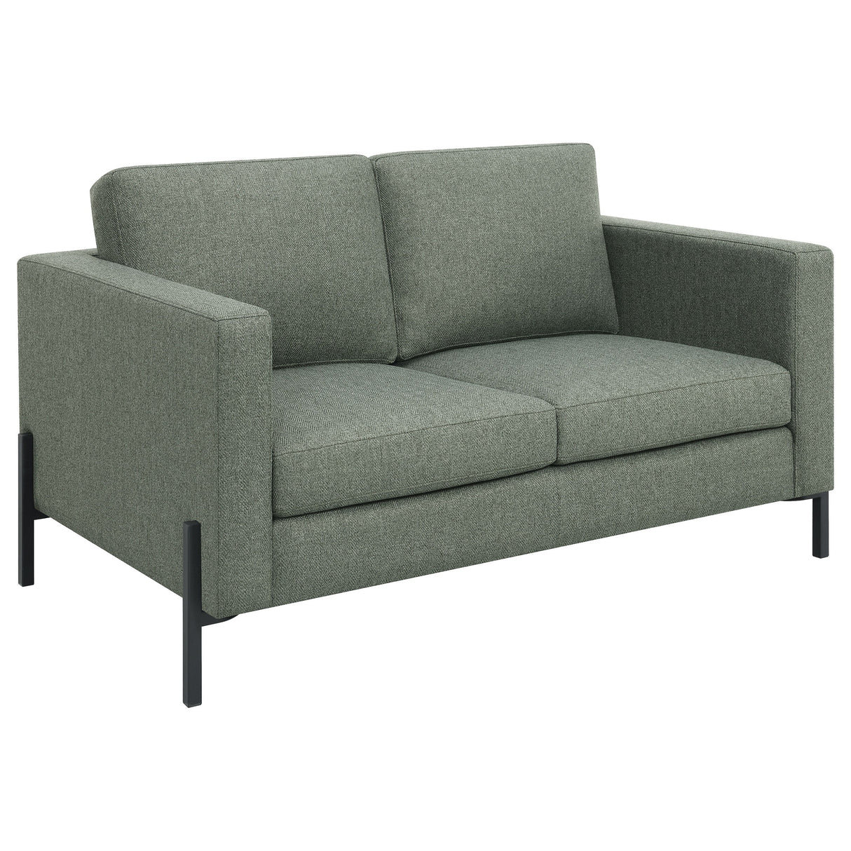 Tilly Upholstered Track Arms Loveseat Sage