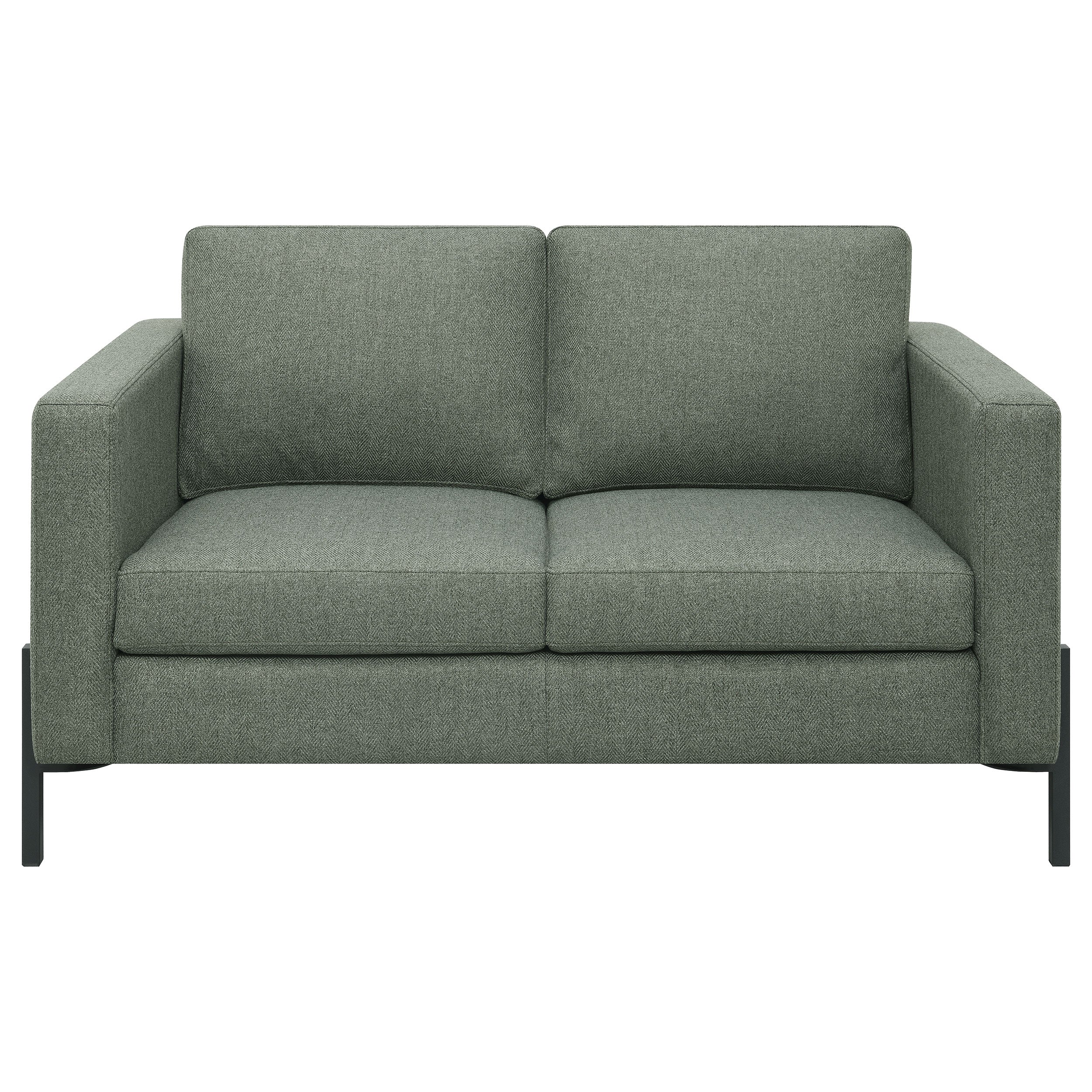 Tilly Upholstered Track Arms Loveseat Sage