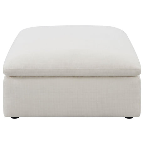 Hobson Cushion Seat Ottoman Off-White