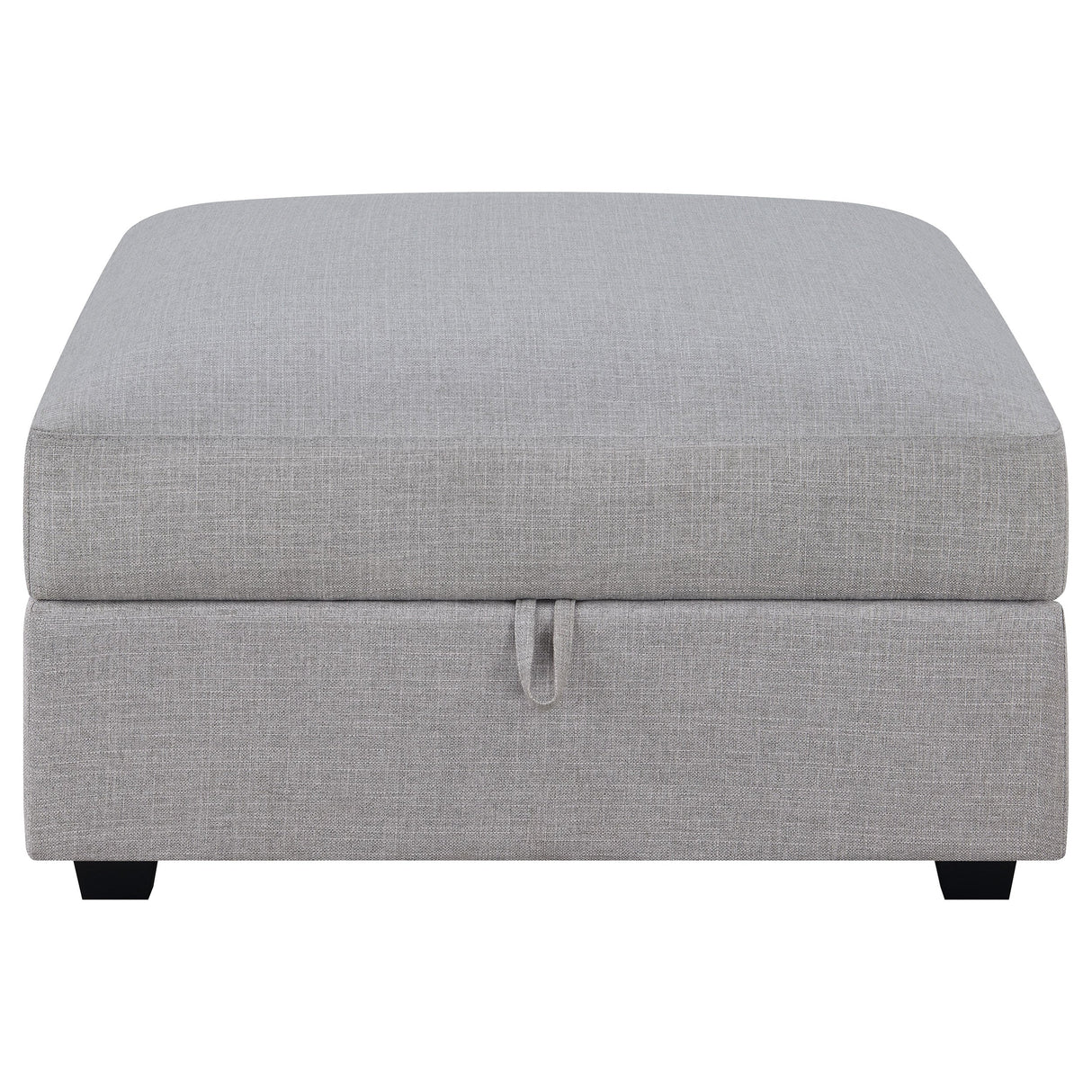 Cambria Upholstered Square Storage Ottoman Grey