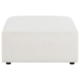 Freddie Upholstered Square Ottoman Pearl