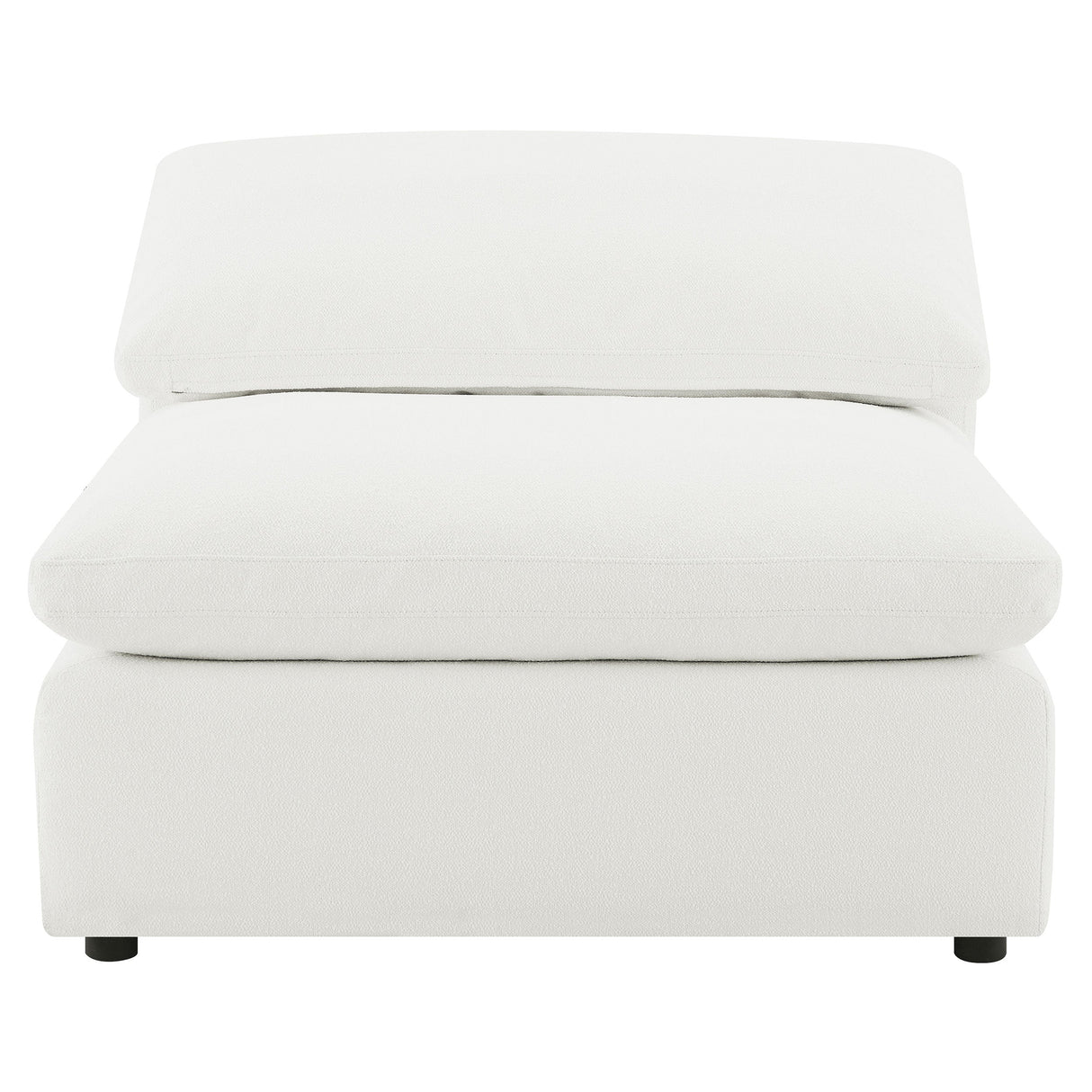 Raleigh Boucle Upholstered Armless Chair Ivory