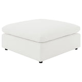 Raleigh Boucle Upholstered Ottoman Ivory