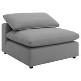 Raleigh Boucle Upholstered Armless Chair Grey