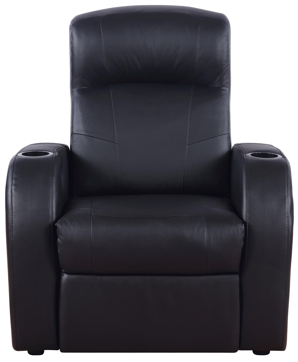 Cyrus Upholstered Recliner Living Room Set Black