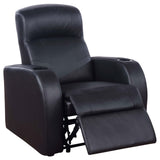 Cyrus Home Theater Upholstered Recliner Black