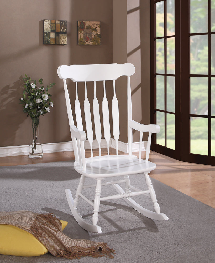 Gina Back Rocking Chair White