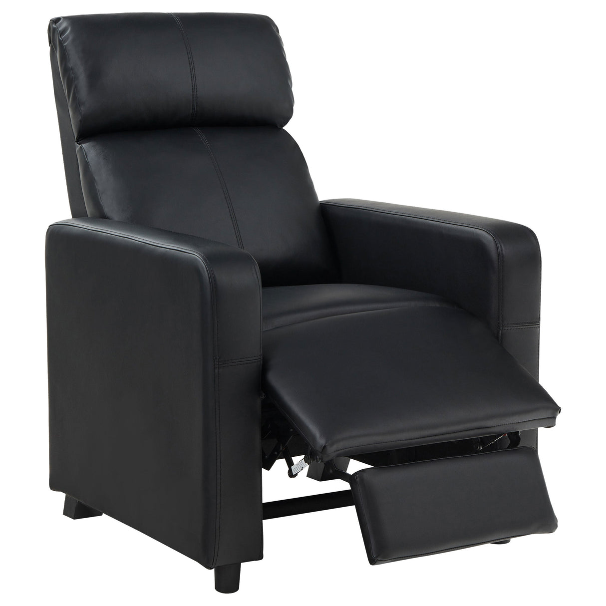 Toohey Home Theater Push Back Recliner Black