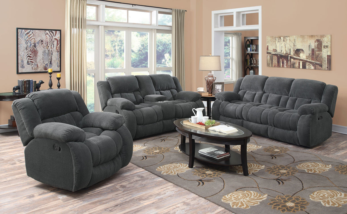 Weissman Motion Loveseat with Console Charcoal