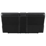 Willemse Motion Loveseat with Console Black