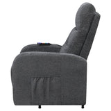 Howie Tufted Upholstered Power Lift Recliner Charcoal