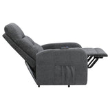 Howie Tufted Upholstered Power Lift Recliner Charcoal