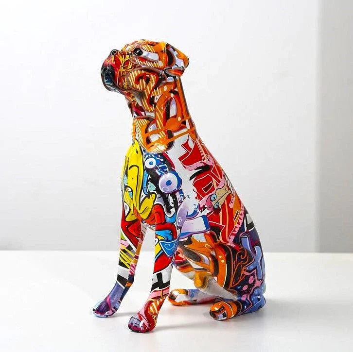 ArtZ® Boxer Nordic Painted Statue