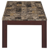 Rhodes 3-piece Faux Marble Top Occasional Set Brown