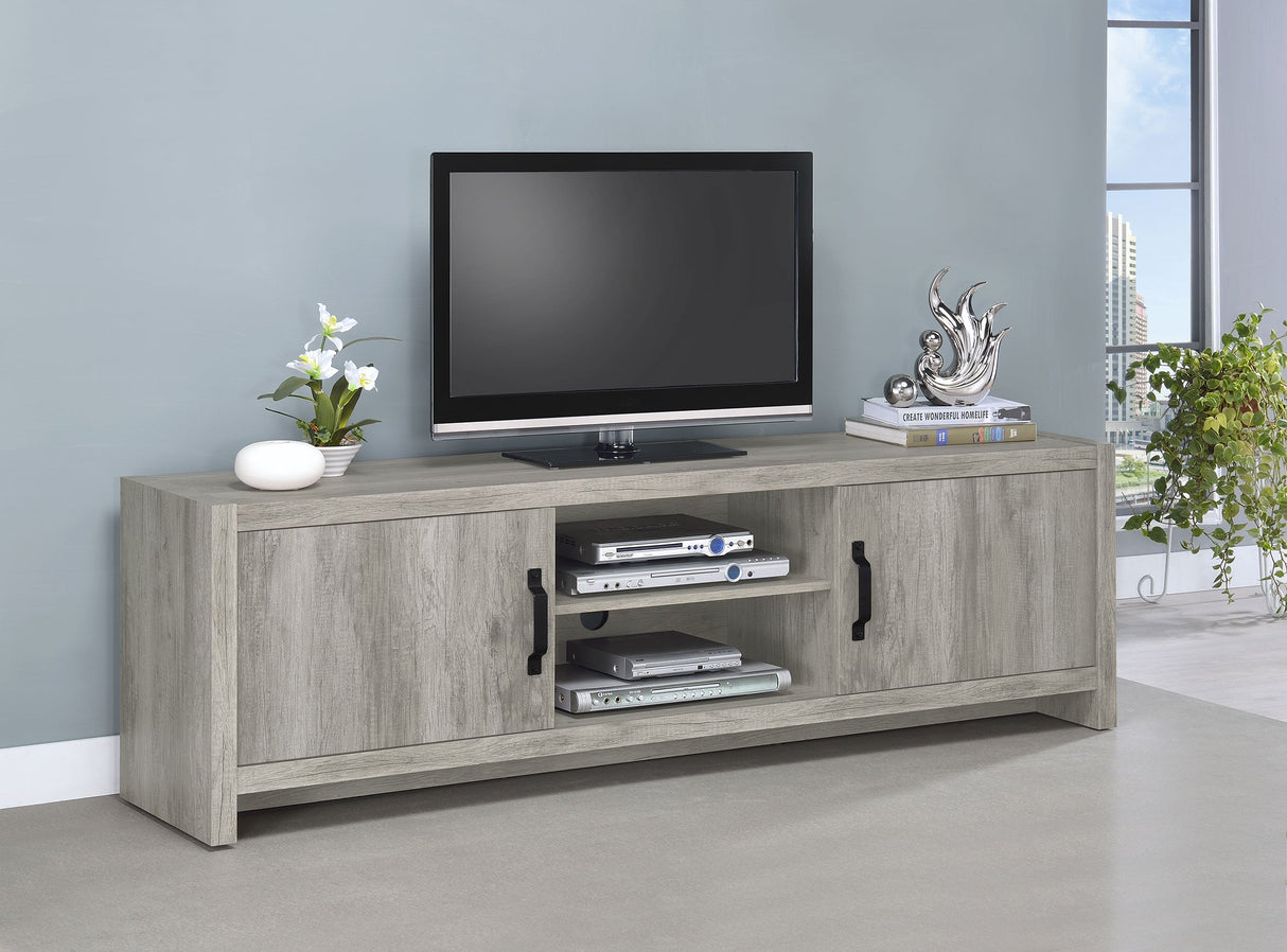 Burke 2-door TV Console Grey Driftwood