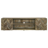 Keese 2-door Wood 70" TV Stand Media Console Mango Brown