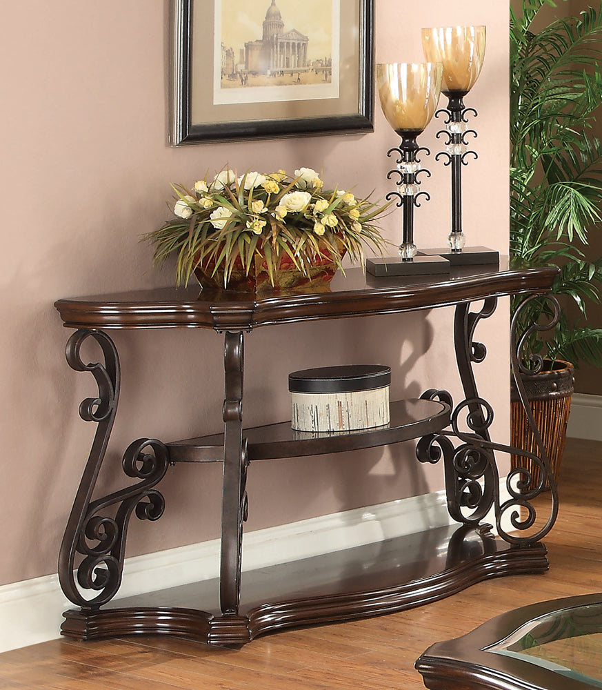 Laney Sofa Table Deep Merlot and Clear