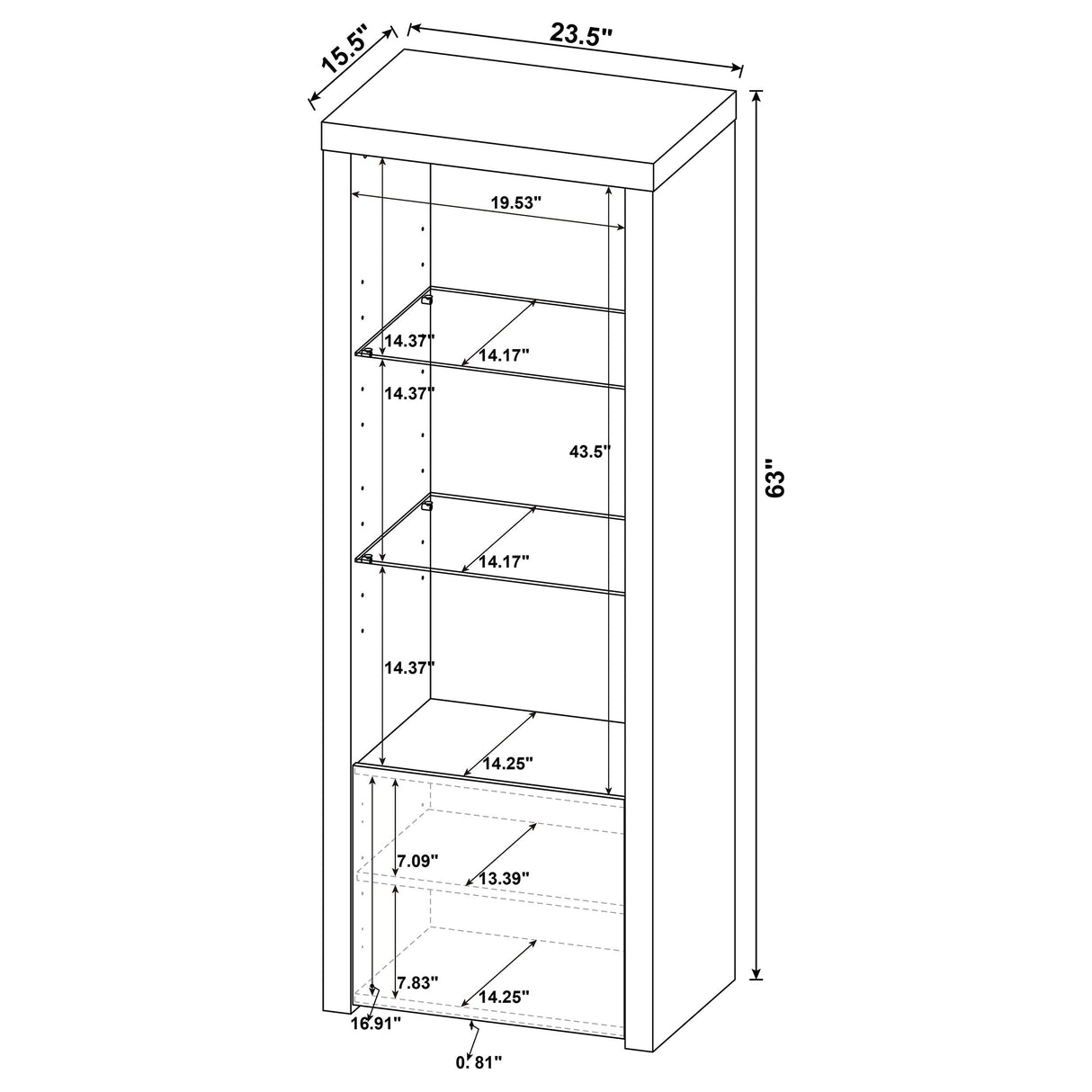 Jude 3-piece Entertainment Center With 71" TV Stand White High Gloss