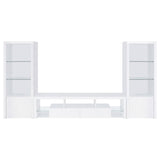 Jude 2-drawer 71" TV Stand With Shelving White High Gloss