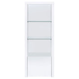 Jude 3-shelf Media Tower With Storage Cabinet White High Gloss