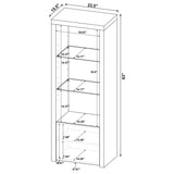 Jude 3-shelf Media Tower With Storage Cabinet White High Gloss