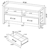 James 2-drawer Composite Wood 48" TV Stand Antique Pine