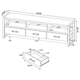 James 2-drawer Composite Wood 48" TV Stand Antique Pine