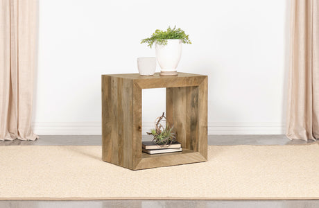 Benton Rectangular Solid Wood End Table Natural