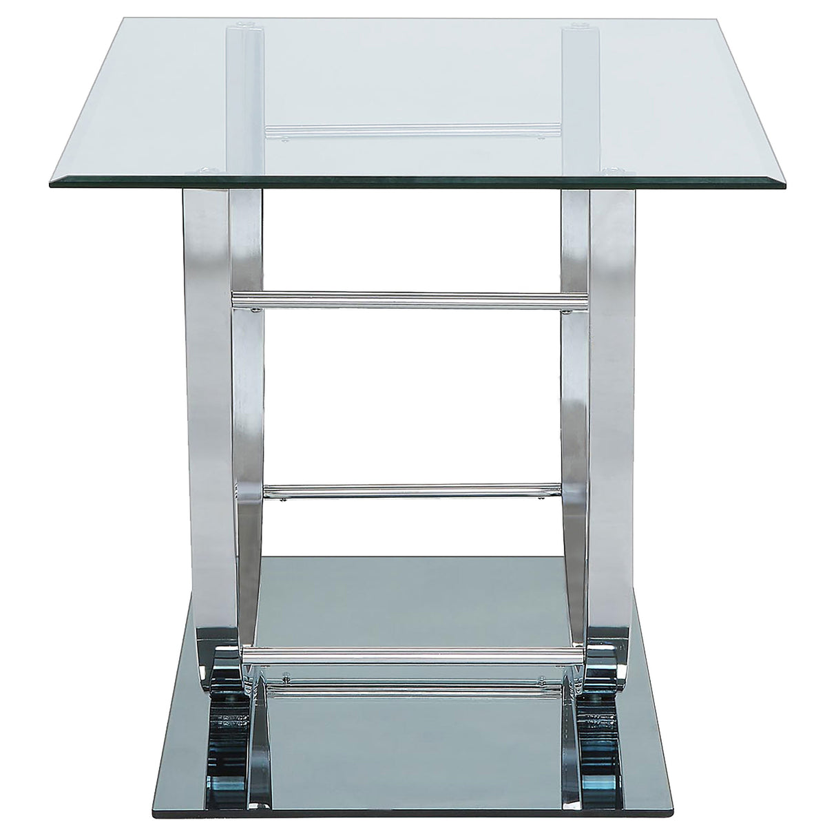 Danville U-shaped End Table Chrome