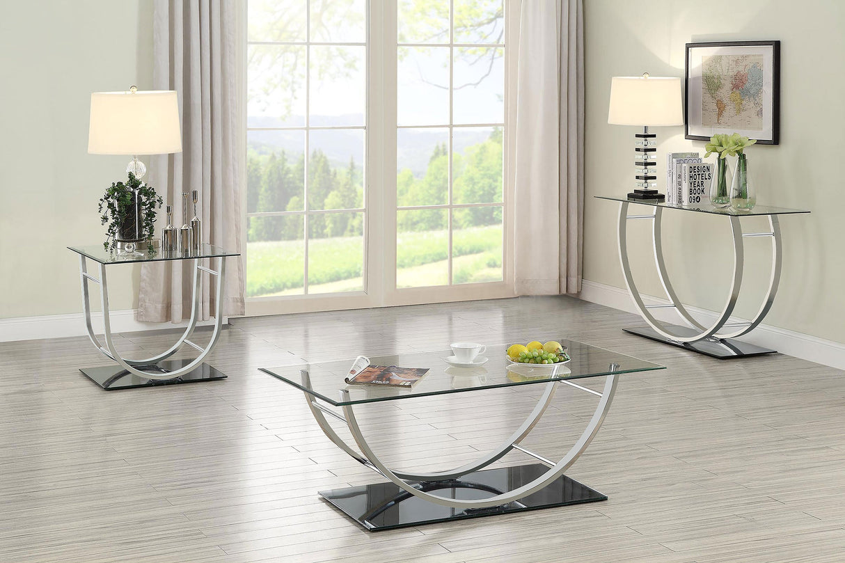 Danville U-shaped Coffee Table Chrome