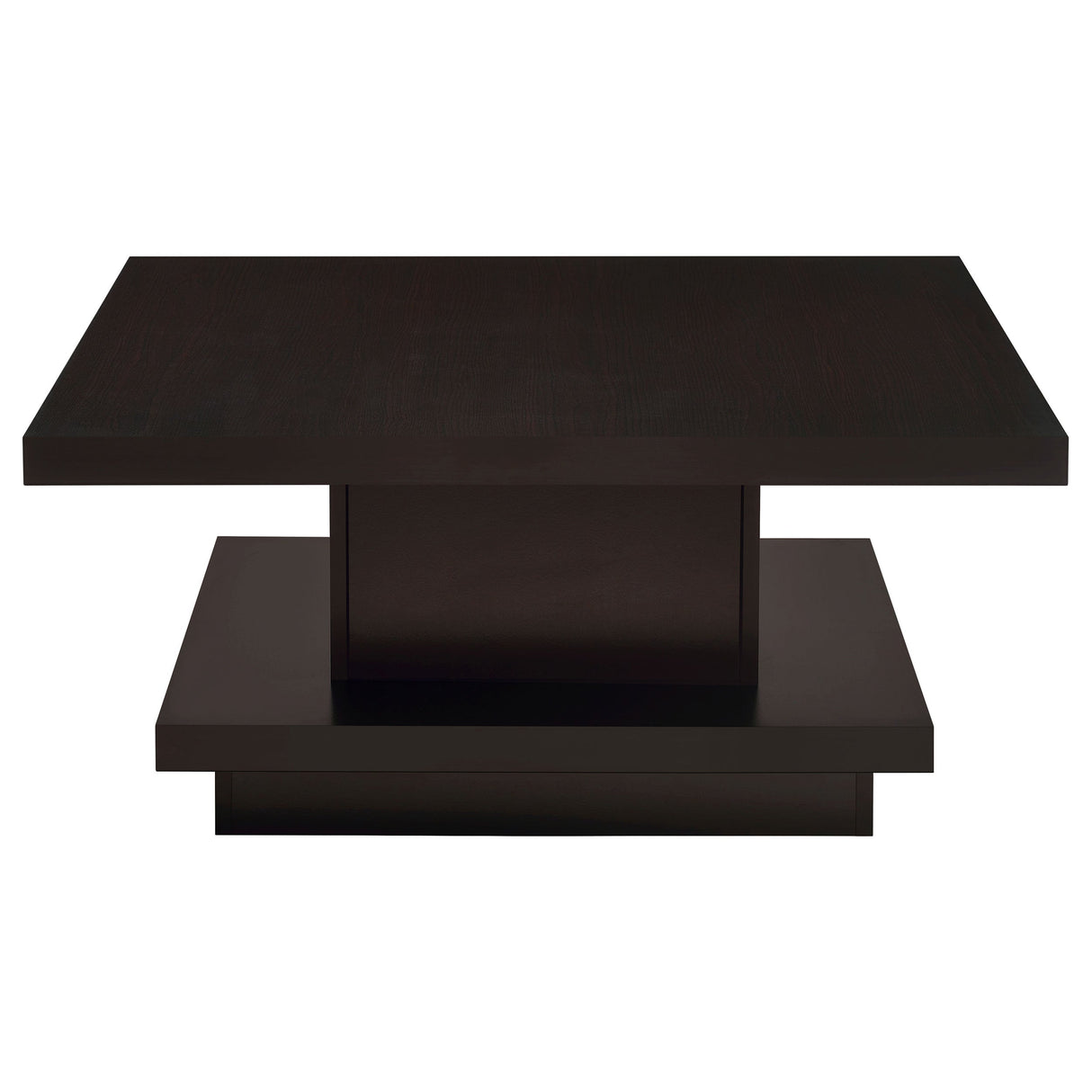 Reston Pedestal Square Coffee Table Cappuccino