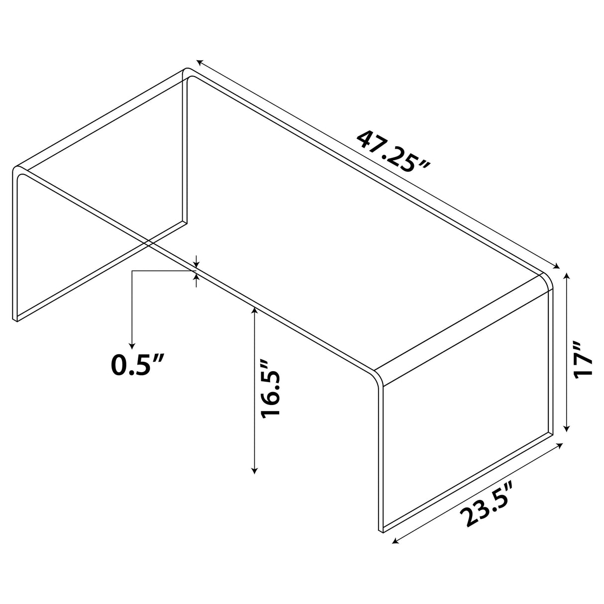 Ripley Rectangular Coffee Table Clear