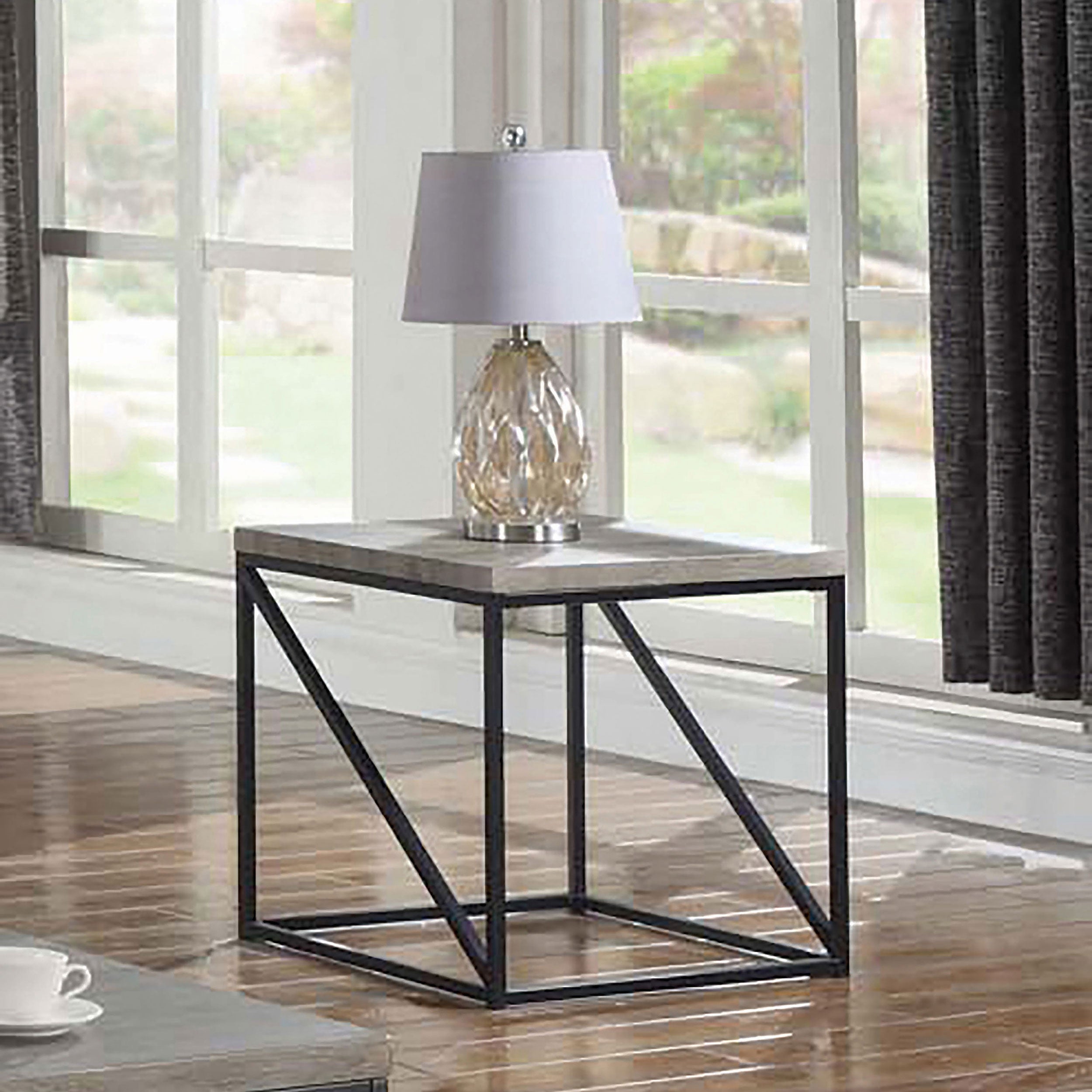 Birdie Square End Table Sonoma Grey