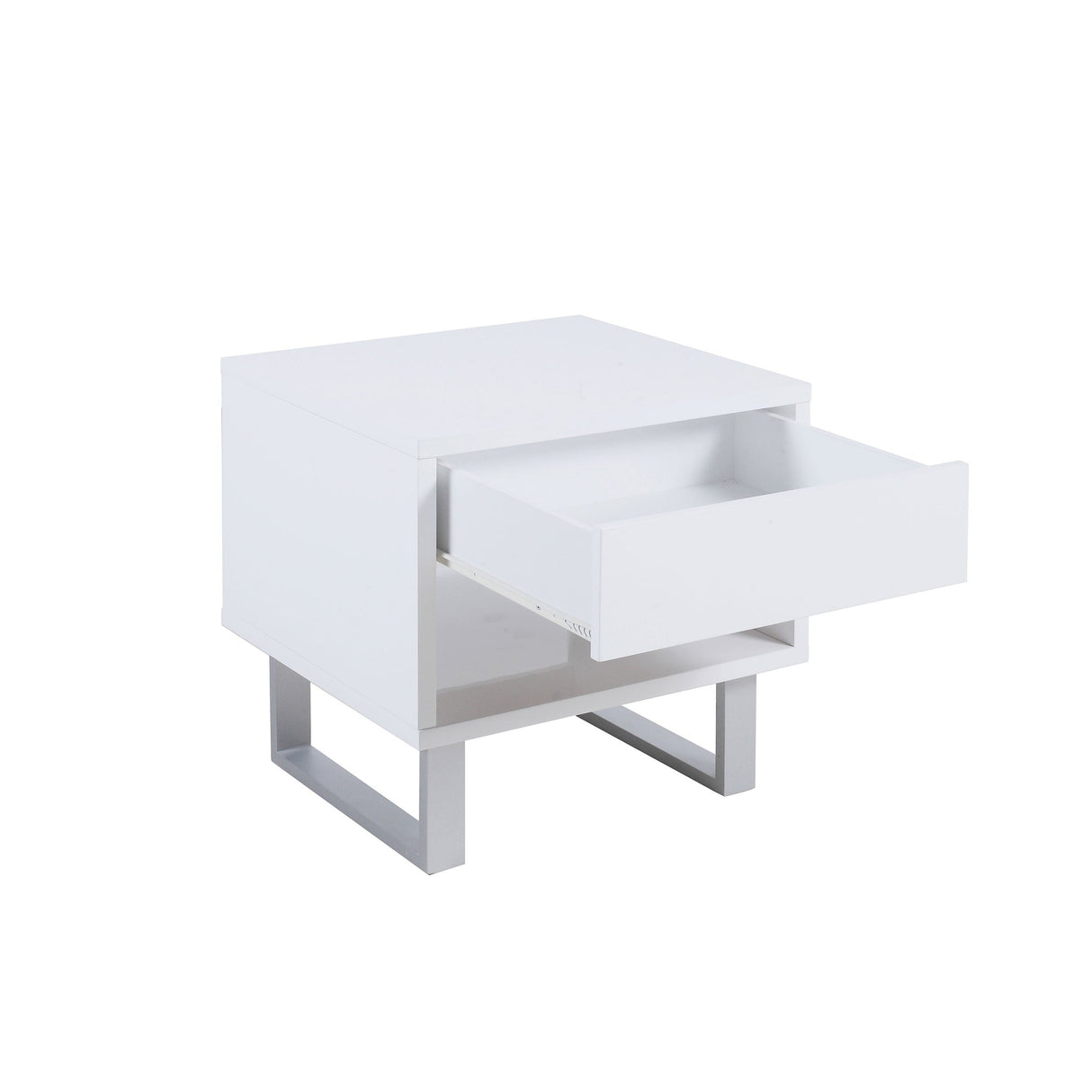 Atchison 1-drawer End Table High Glossy White