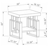 Schmitt Rectangular End Table High Glossy White