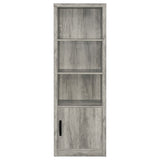 Burke 3-shelf Media Tower With Storage Cabinet Grey Driftwood