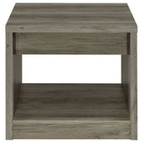 Felix 1-drawer Square Engineered Wood End Table Grey Driftwood