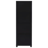 Jupiter 3-shelf Media Tower Bookcase with Storage Cabinet Black